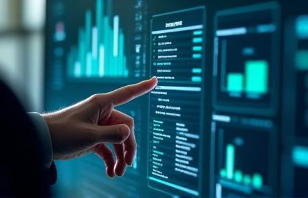 Investor reviewing digital asset dashboard